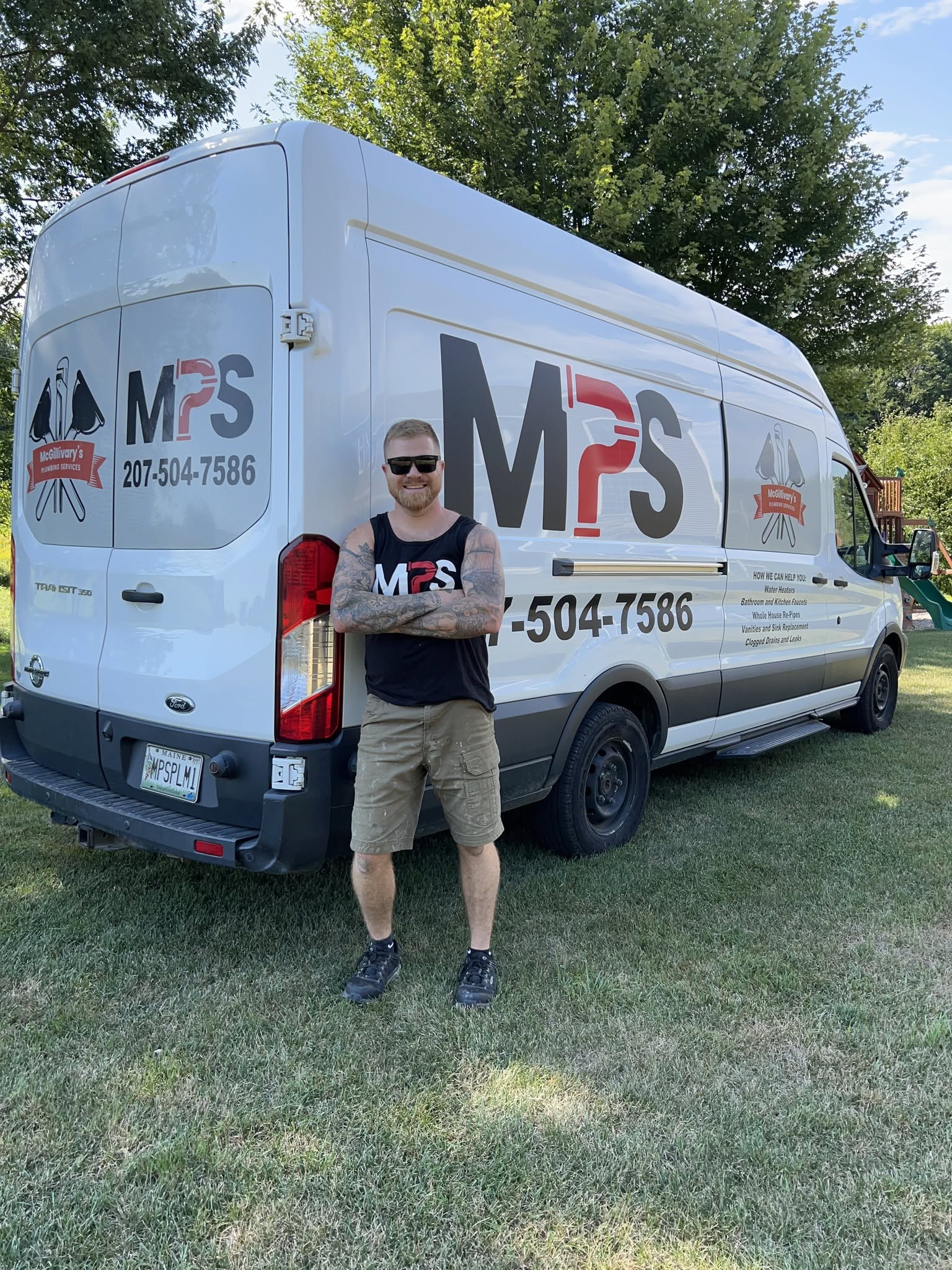Me, Keith McGillivary, standing in front of my MPS207 plumbing van